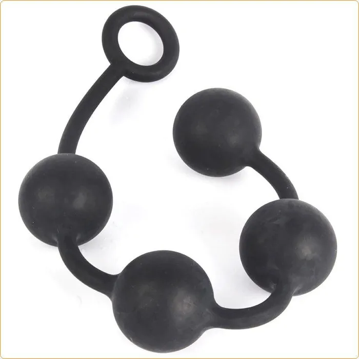 4 Ball Jumbo Silicone Anal Beads 3 Sizes Available Plesur Company Male Sex Toys