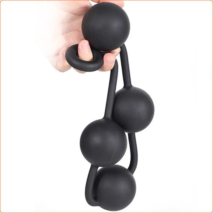 4 Ball Jumbo Silicone Anal Beads 3 Sizes Available Plesur Company Male Sex Toys
