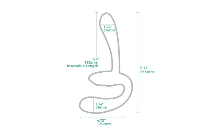 Arosum Vibrators Sapphi Dual GSpot Vibrator Teal Arosum Vibrators Sapphi Dual GSpot Vibrator Teal