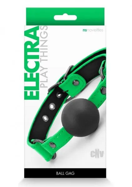 Couples NS Novelties Electra Play Things Ball Gag Green