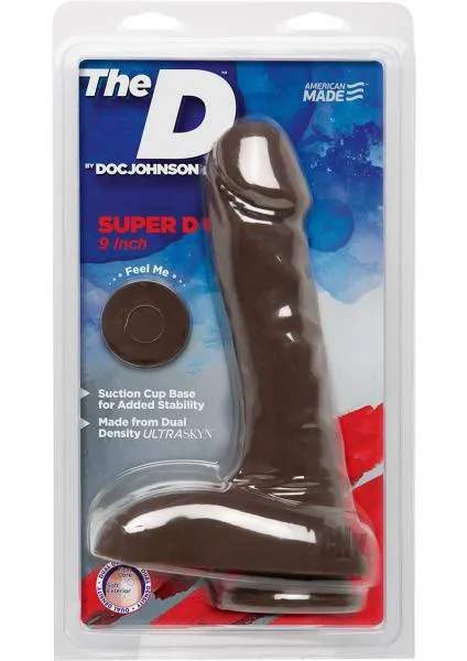 Dildos The D Super D by Doc Johnson The D Super D 9 Inches Dildo With Balls Chocolate Brown