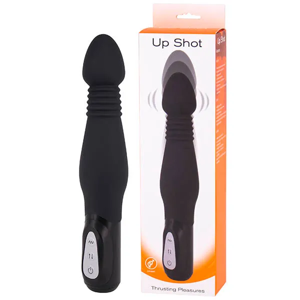 Seven Creations Anal Up Shot Black 23 cm Thrusting Anal Vibrator