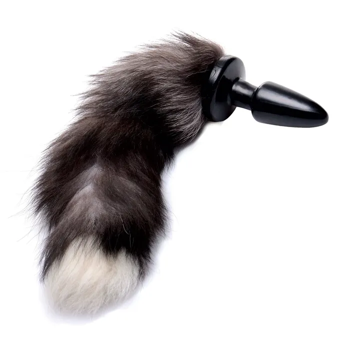 Tailz Fox Tail Anal Plug Grey XR Brands Male Sex Toys