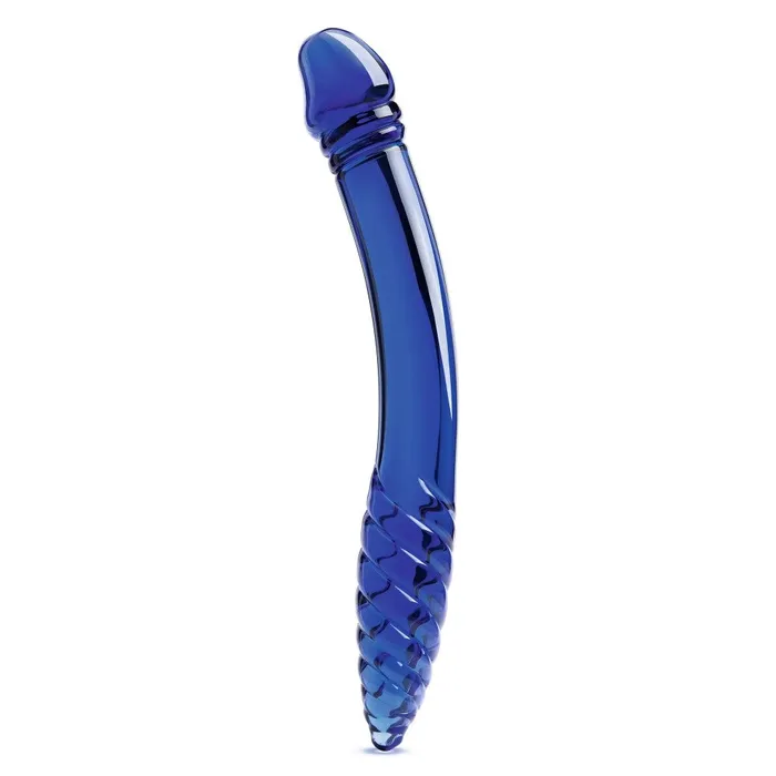 Gls 11 DoubleSided Blue Glass Dildo Glas Dildos