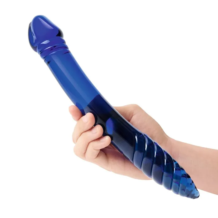 Gls 11 DoubleSided Blue Glass Dildo Glas Dildos