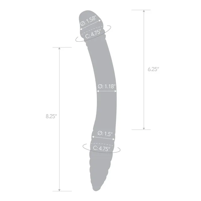 Gls 11 DoubleSided Blue Glass Dildo Glas Dildos