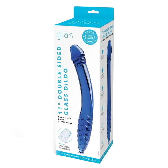 Gls 11 DoubleSided Blue Glass Dildo Glas Dildos