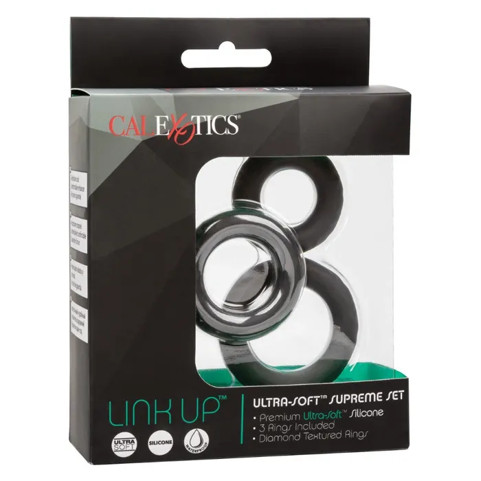 Link Up UltraSoft Supreme Cock Ring Set California Exotic Male Sex Toys