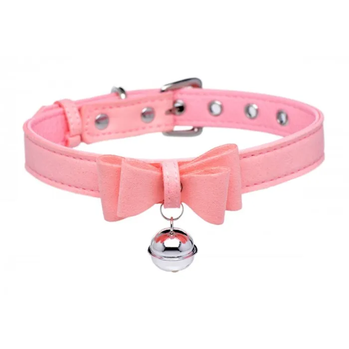 Master Series Master Series Sugar Kitty Cat Bell Collar Pink Silver Vibrators Master Series Master Series Sugar Kitty Cat Bell Collar Pink Silver Vibrators