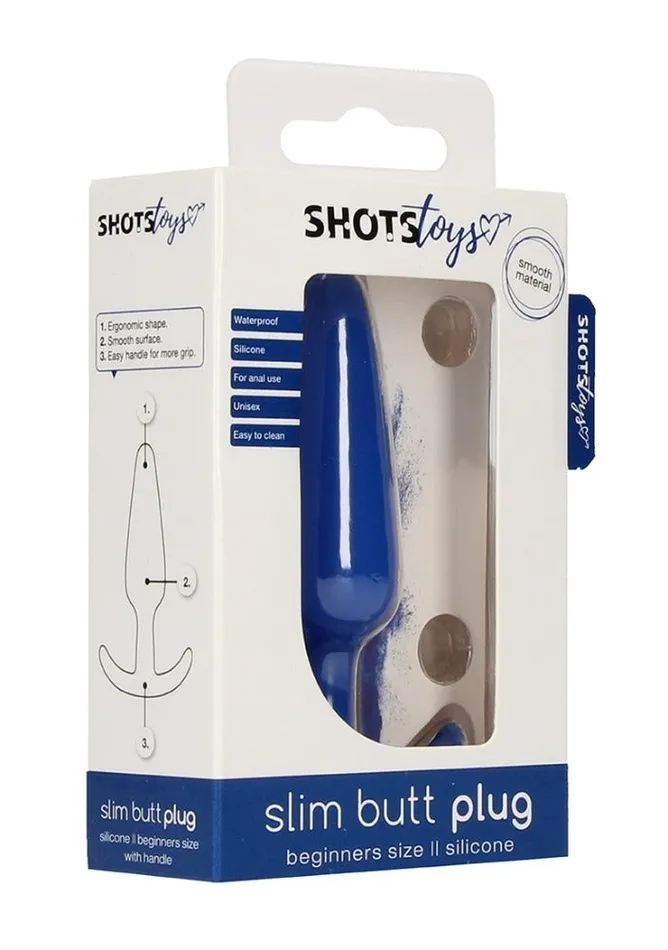 Shots Toys Anal Beginners Size Slim Butt Plug Blue Shots Toys Anal Beginners Size Slim Butt Plug Blue