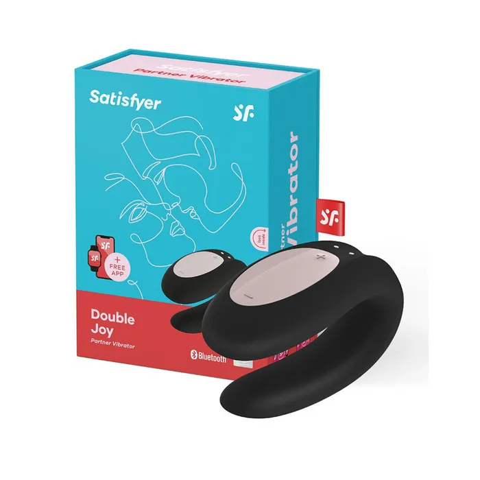 Vibrators Vibrator for couples Satisfyer Double Joy black with App Satisfyer