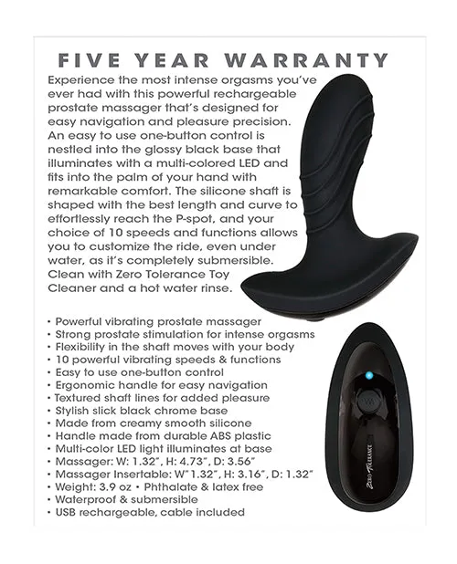 Anal Evolved Novelties INC Zero Tolerance The Gentleman Rechargeable Prostate Massager Black