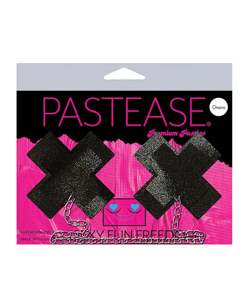 Anal Pastease Chain Plus X Liquid Cross Black Os Pastease