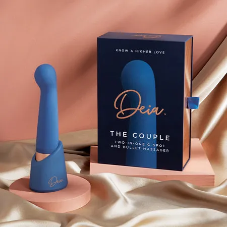 Clio Designs Inc Vibrators Deia The Couple GSpot and Bullet Massager Silicone Blue Clio Designs Inc Vibrators Deia The Couple GSpot and Bullet Massager Silicone Blue