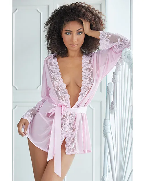 Couples Allure Lingerie Lp Allure Nina Lace Mesh Robe Wgstring