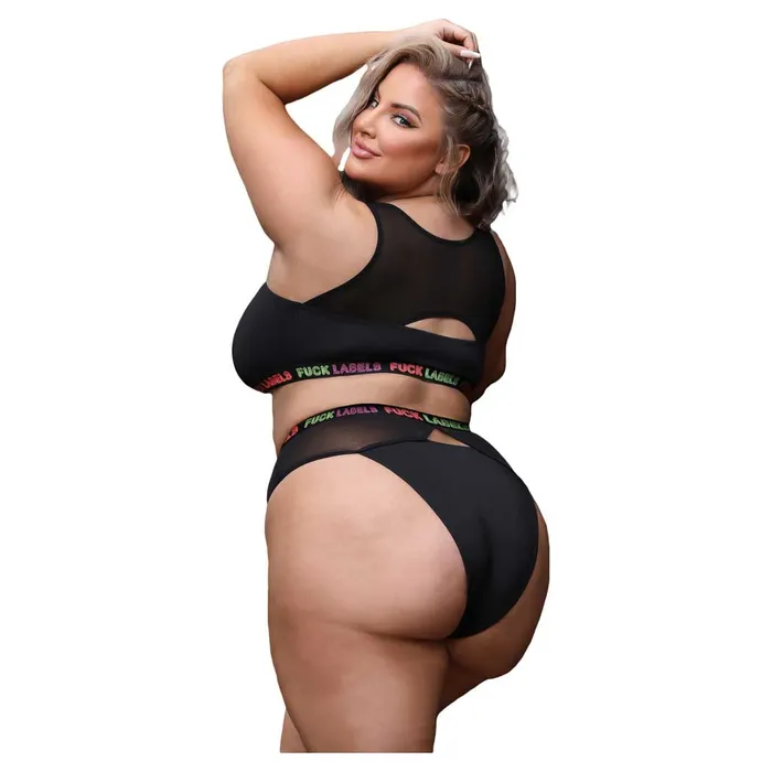 iloveexcitement Vibrators Fantasy Vibes Fuck Labels Crop Top and High Waist Bottoms