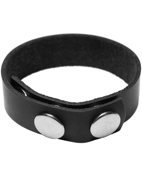 Kinklab Male Sex Toys Kinklab Leather 3 Snap Cock Ring