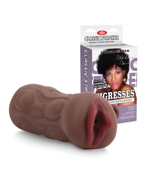 Male Sex Toys Electric Eel INC Classic Stroker Vanessa Del Rio Chocolate