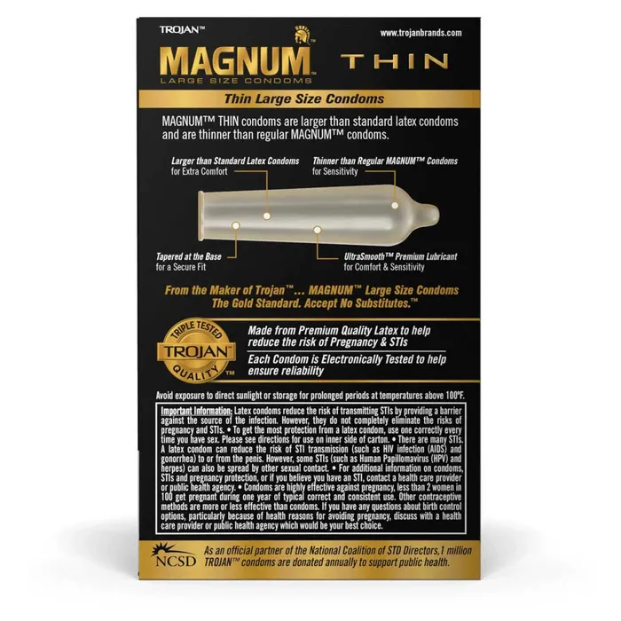 Male Sex Toys Trojan Magnum Thin Large Size Lubricated Condoms 3 Pack iloveexcitement