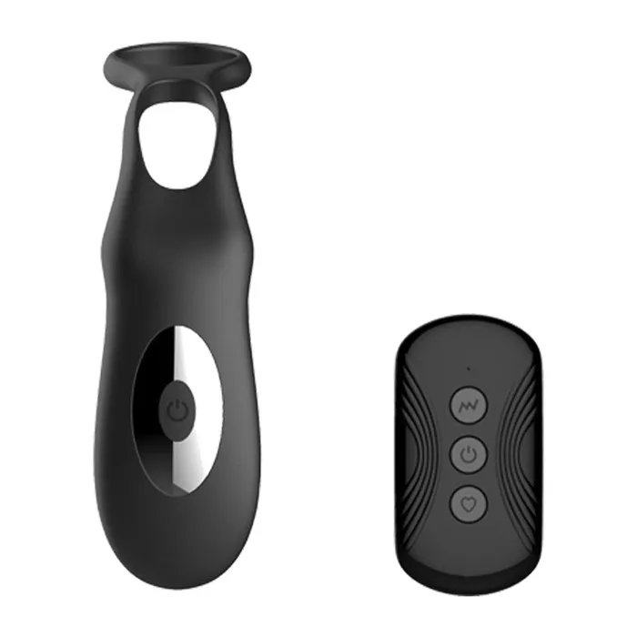 Male Sex Toys XMEN Thrusting Silicone Butt Plug with Cockring and Remote