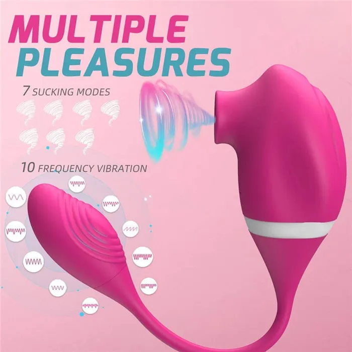 Onion Toy Male Sex Toys Pocket Size Dual Head Sucking and Vibrating Sex Toy