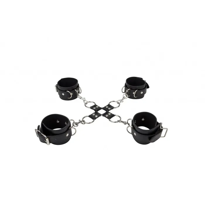 Ouch Leather Hand and Legcuffs Shots Couples Ouch Leather Hand and Legcuffs Shots Couples