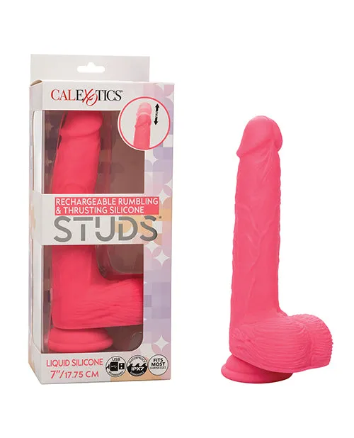 Silicone Studs Rechargeable Rumbling Thrusting Vibrator California Exotic Novelties Female Sex Toys Silicone Studs Rechargeable Rumbling Thrusting Vibrator California Exotic Novelties Female Sex Toys