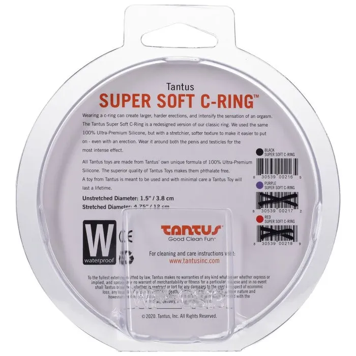 Tantus Male Sex Toys Tantus Soft Cock Ring Onyx