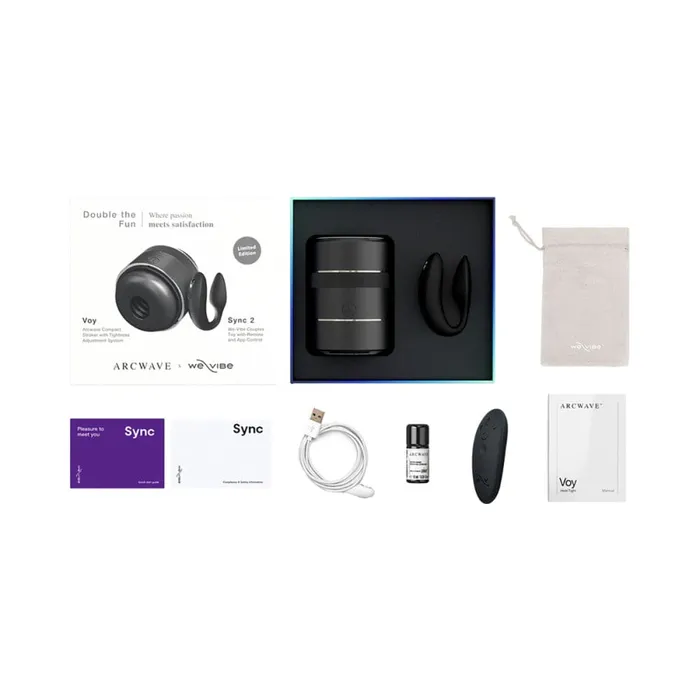 Vibrators WeVibe Arcwave x WeVibe Double the Fun Voy Stroker Sync 2 Couples Toy