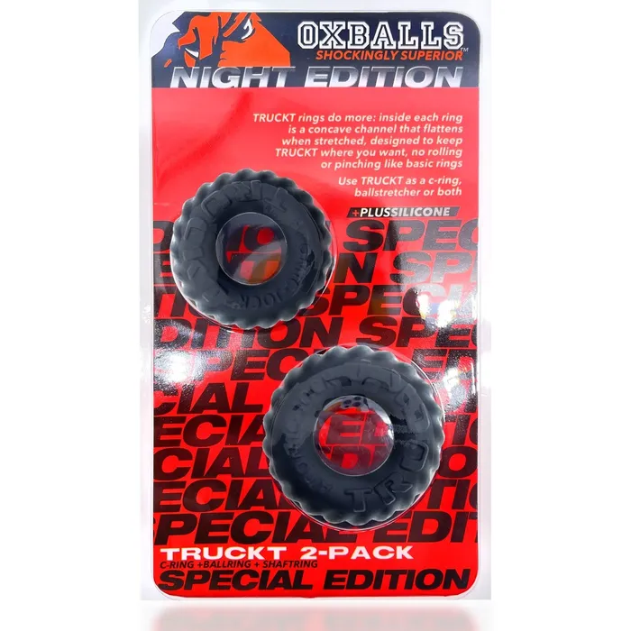 Couples Oxballs Oxballs TruckT 2 Piece Cock Balls Ring Set Night Edition
