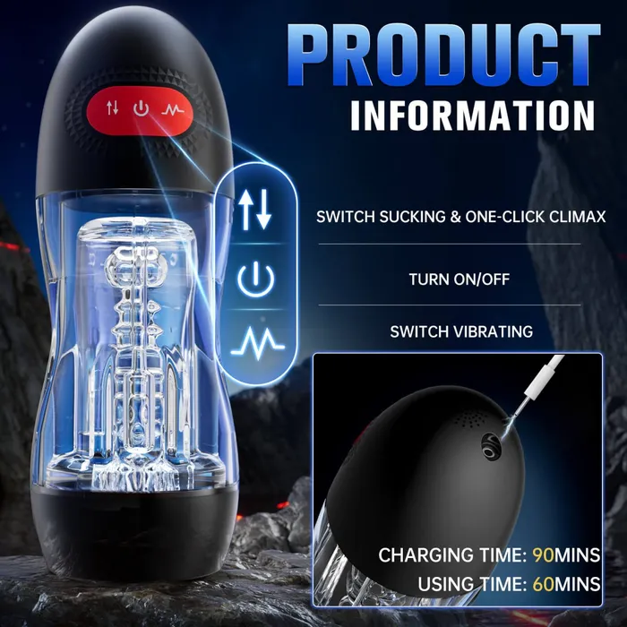 ELROY Upgraded Suction and Vibration App Control Male Masturbator Sohimi Male Sex Toys
