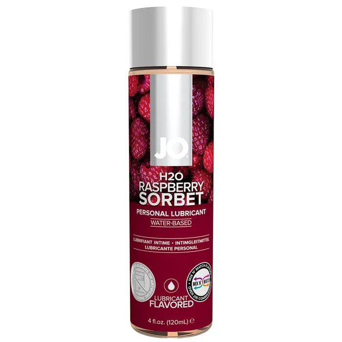 Lubricants Nalpac JO H2O Flavored Raspberry Lubricant WaterBased 4 fl oz 120 ml