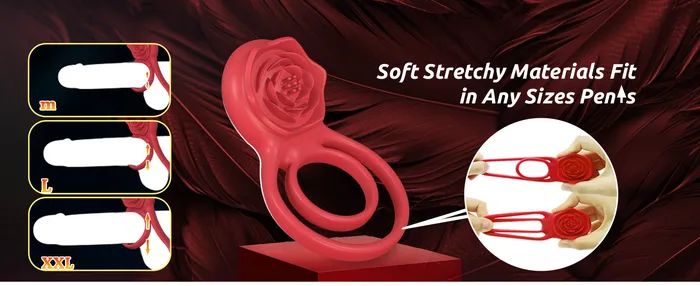 MOVGANI Couples Vibrating Cock Ring with Rose Clitoral Stimulator Pleasure Penis Ring Vibrator Couples Adult Sex Toys for Men Women 7 Vibrations Male Couple Sex Toy Light Rose MOVGANI Couples Vibrating Cock Ring with Rose Clitoral Stimulator Pleasure Penis Ring Vibrator Couples Adult Sex Toys for Men Women 7 Vibrations Male Couple Sex Toy Light Rose