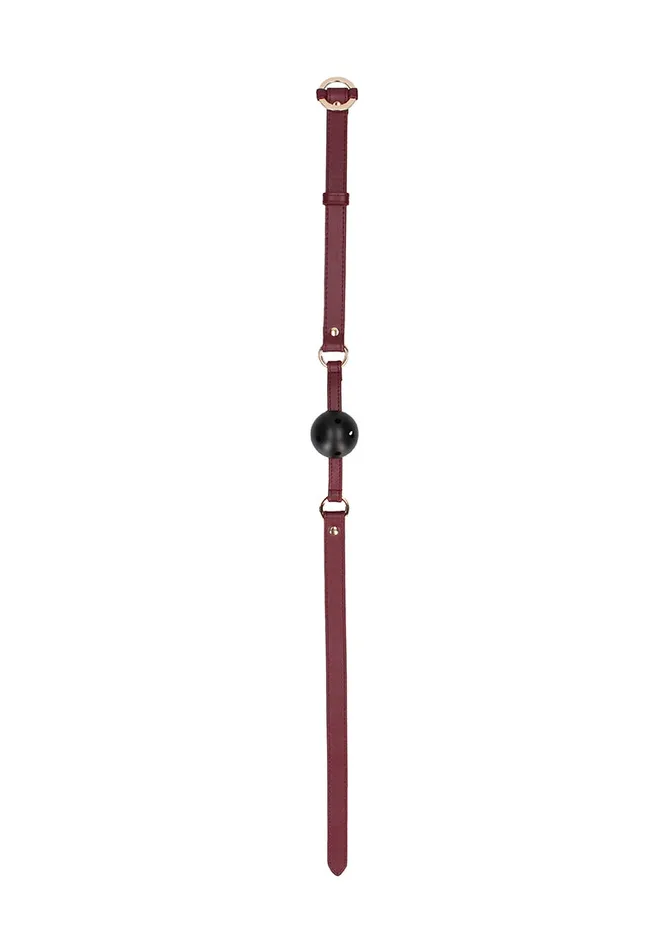 Shots America Couples Ouch Halo Breathable Ball Gag Burgundy