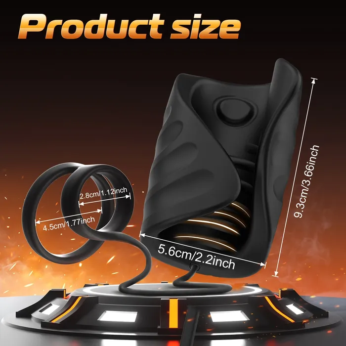 Sohimi Male Sex Toys 4 in 1 App Control Vibration and Pulsing Penis Trainer Male toy with Cock Ring