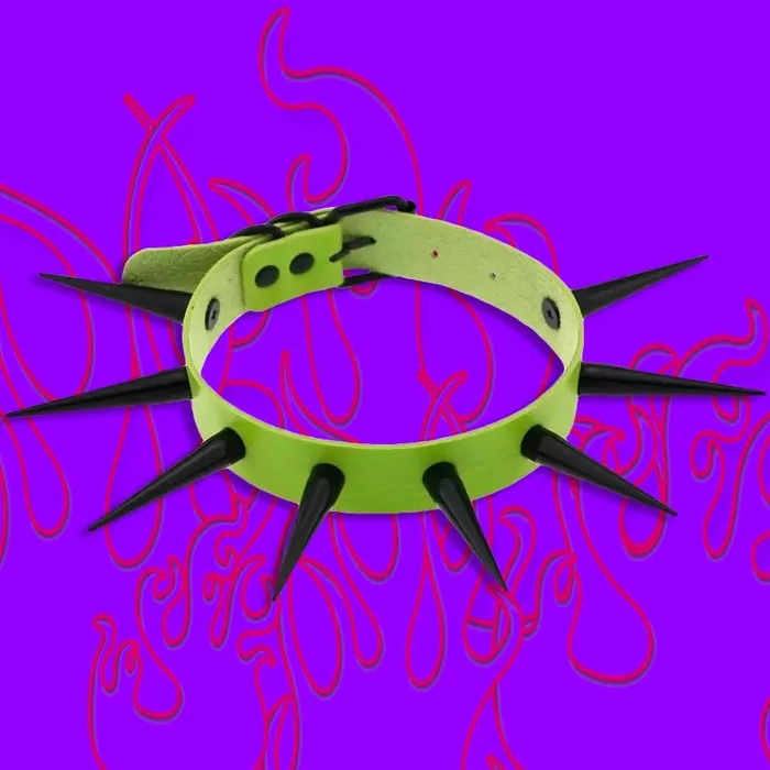 The Kinky Peach Anal Fuck Off Choker with Black Hardware