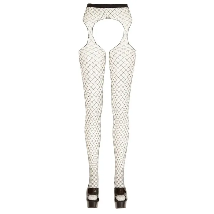 Cottelli Collection Lingerie Vibrators Cottelli Suspender Wide Fishnet Tights