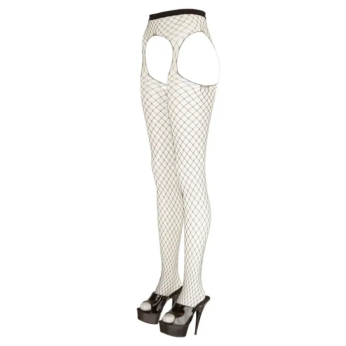 Cottelli Collection Lingerie Vibrators Cottelli Suspender Wide Fishnet Tights
