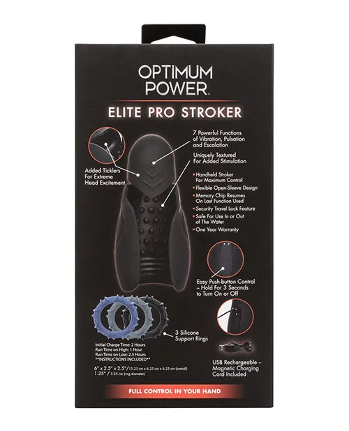 Male Sex Toys Cal Exotics Optimum Power Elite Pro Stroker Black