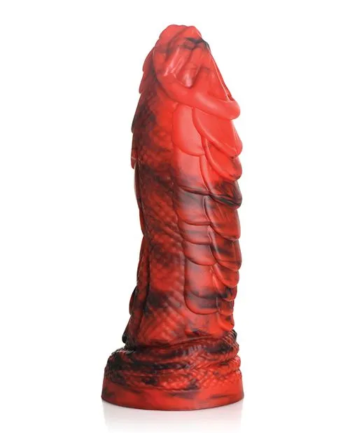 XR Brands Creature Cocks Fire Dragon Scaly Silicone Dildo Red Dildos