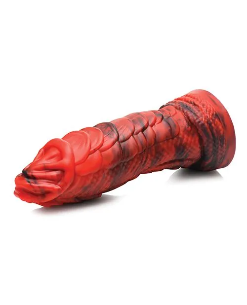 XR Brands Creature Cocks Fire Dragon Scaly Silicone Dildo Red Dildos
