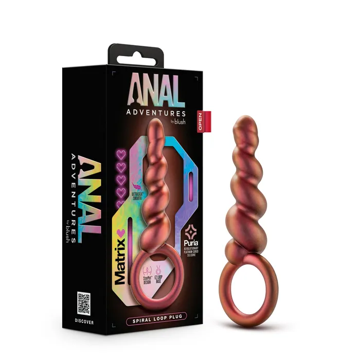 Anal Adventures Matrix Spiral Loop Plug Copper Blush Novelties Anal