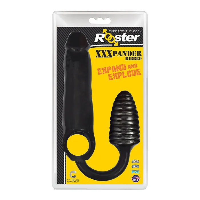 Anal Curve Novelties Rooster Xxxpander Ribbed Black