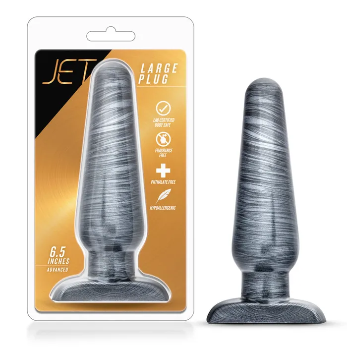 Anal Jet Large Plug Carbon Metallic Black Blush