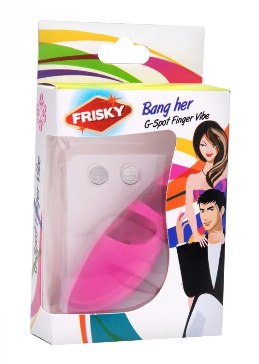 Bang Her Silicone GSpot Finger Vibe Pink XR Brands Frisky Vibrators