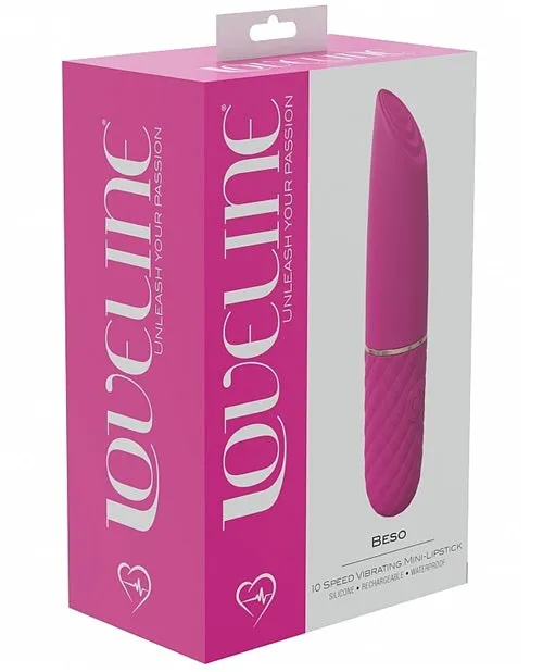 Beso 10 Speed Vibrating MiniLipstick Pink Shots Vibrators