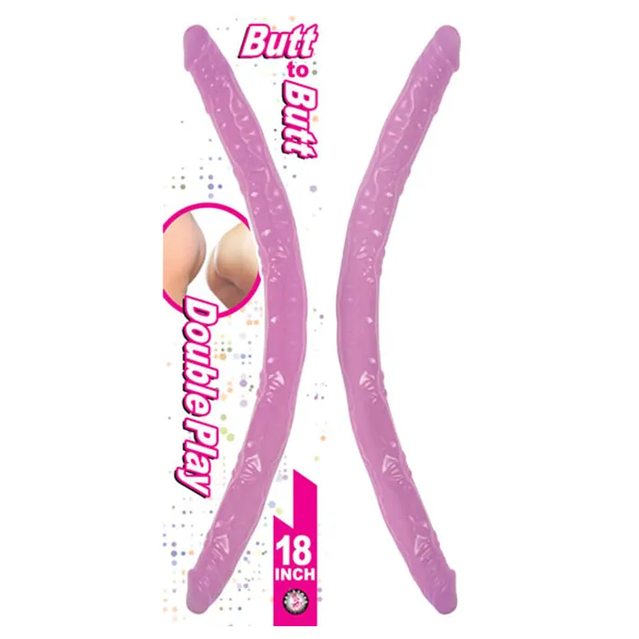 Butt To Butt Double Play Dong 18In Pink Nasstoys Dildos