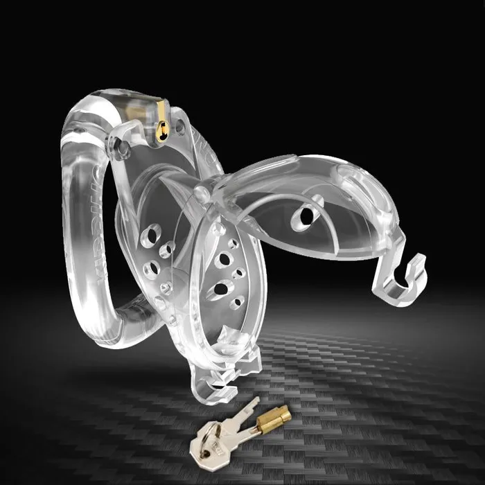 CHASTITY CAGE CO Double Lock Detachable Plastic Chastity Cage Male Sex Toys CHASTITY CAGE CO Double Lock Detachable Plastic Chastity Cage Male Sex Toys