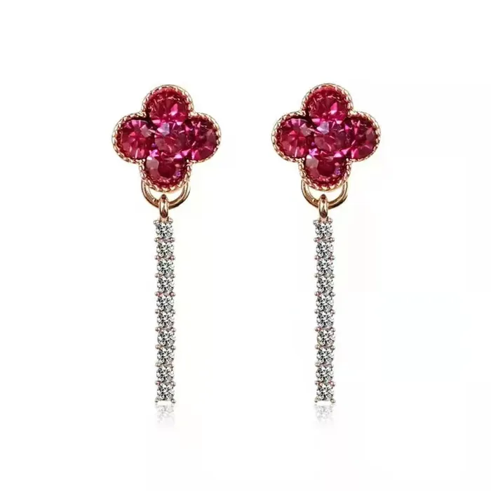 CHASTITY CAGE CO Female Sex Toys Clover Dangle Clip On Earrings