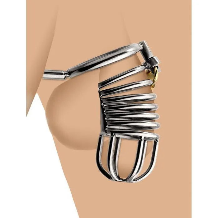 CHASTITY CAGE CO Male Sex Toys Condemned Penetration Cage with Anal Insertion